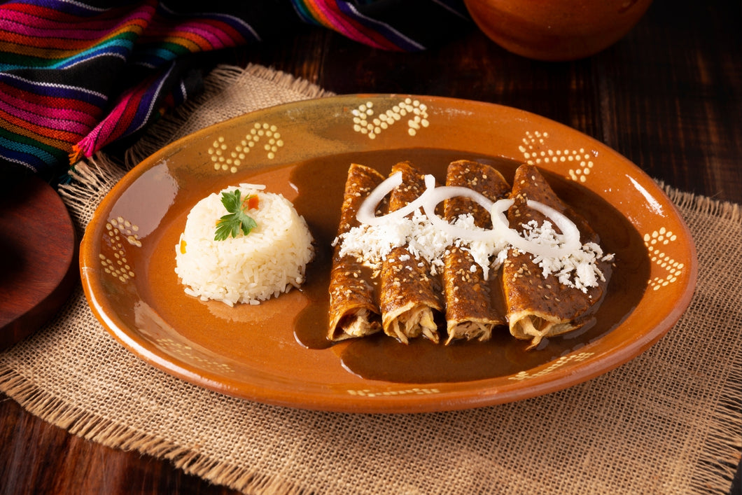 Enchiladas de Mole, Arroz, Consome de Pollo (Mole Enchiladas, Rice & Chicken Consome) Workshop - Nov 3